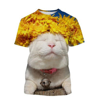 Thumbnail for Funny Cute Cat Pattern Men's T-shirt 3D Animal Print