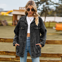 Thumbnail for Versatile Classic Retro Classic Loose Denim Jacket