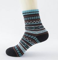 Thumbnail for Winter Thick Warm Stripe Wool Socks Casual Sock Business Socks