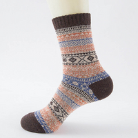 Thumbnail for Winter Thick Warm Stripe Wool Socks Casual Sock Business Socks