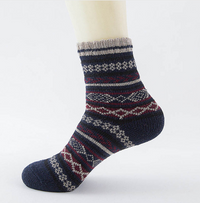 Thumbnail for Winter Thick Warm Stripe Wool Socks Casual Sock Business Socks