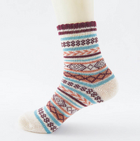 Thumbnail for Winter Thick Warm Stripe Wool Socks Casual Sock Business Socks