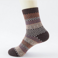 Thumbnail for Winter Thick Warm Stripe Wool Socks Casual Sock Business Socks