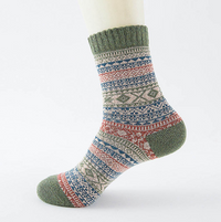 Thumbnail for Winter Thick Warm Stripe Wool Socks Casual Sock Business Socks