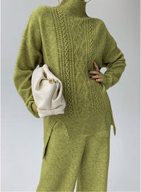 Thumbnail for Idle Style Fashionable Set - Women's Turtleneck Knitting Sweater.