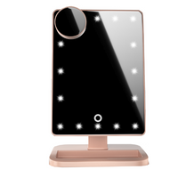 Thumbnail for Touch Screen Makeup Mirror With 20 LED Light Bluetooth Music Speaker 10X Magnifying Mirrors Lights