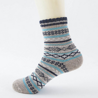 Thumbnail for Winter Thick Warm Stripe Wool Socks Casual Sock Business Socks