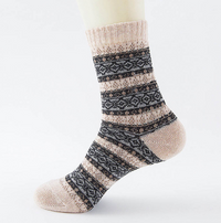 Thumbnail for Winter Thick Warm Stripe Wool Socks Casual Sock Business Socks