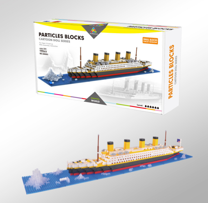 Puzzle building blocks Titanic