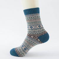 Thumbnail for Winter Thick Warm Stripe Wool Socks Casual Sock Business Socks