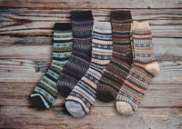 Thumbnail for Winter Thick Warm Stripe Wool Socks Casual Sock Business Socks