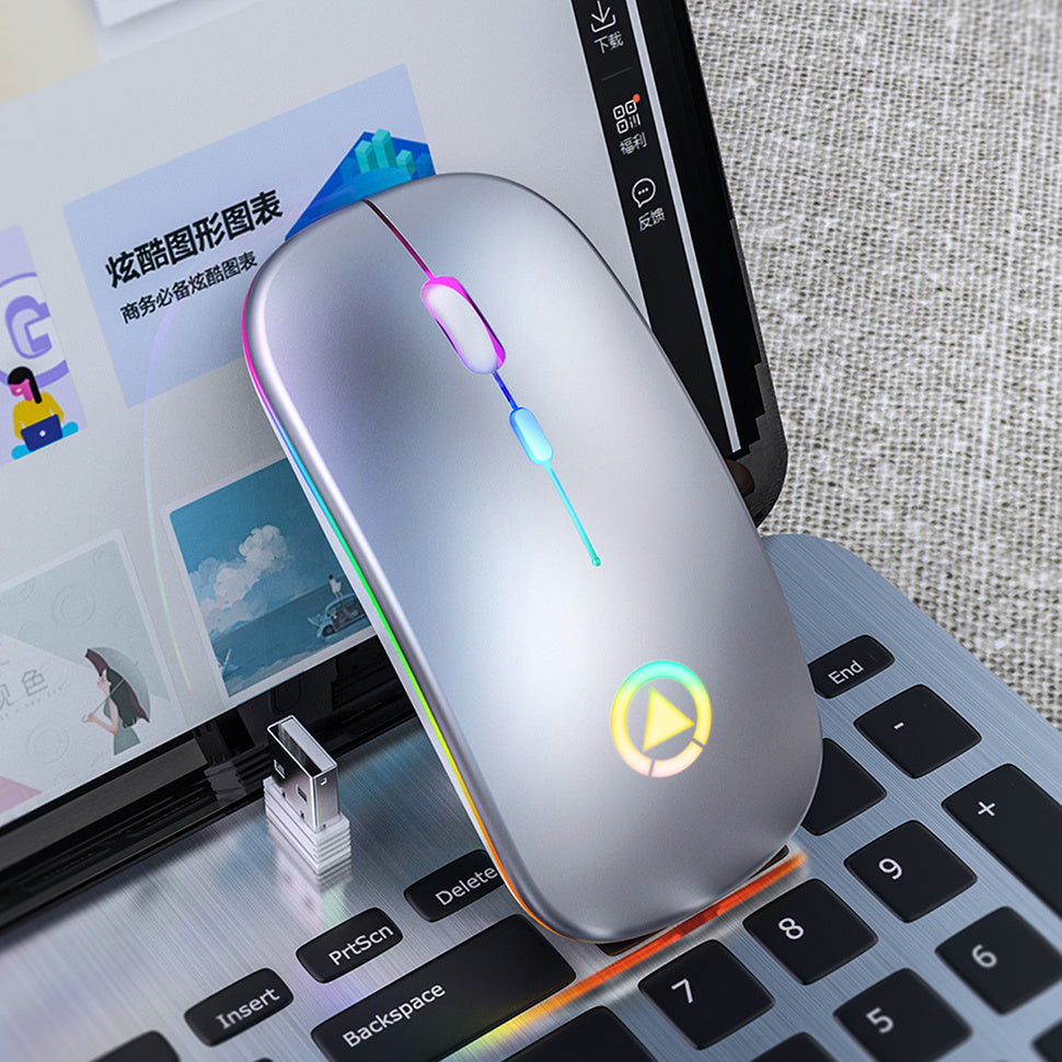 Silent rechargeable wireless mouse