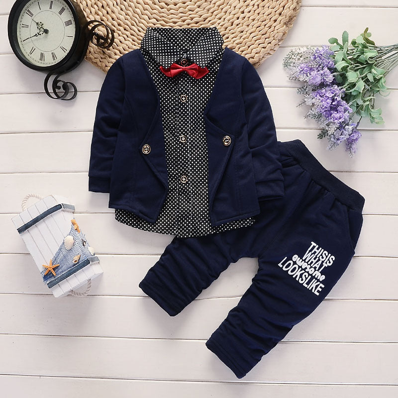 Toddler Boys Casual Suit Set- Boys Clothes Set Printed