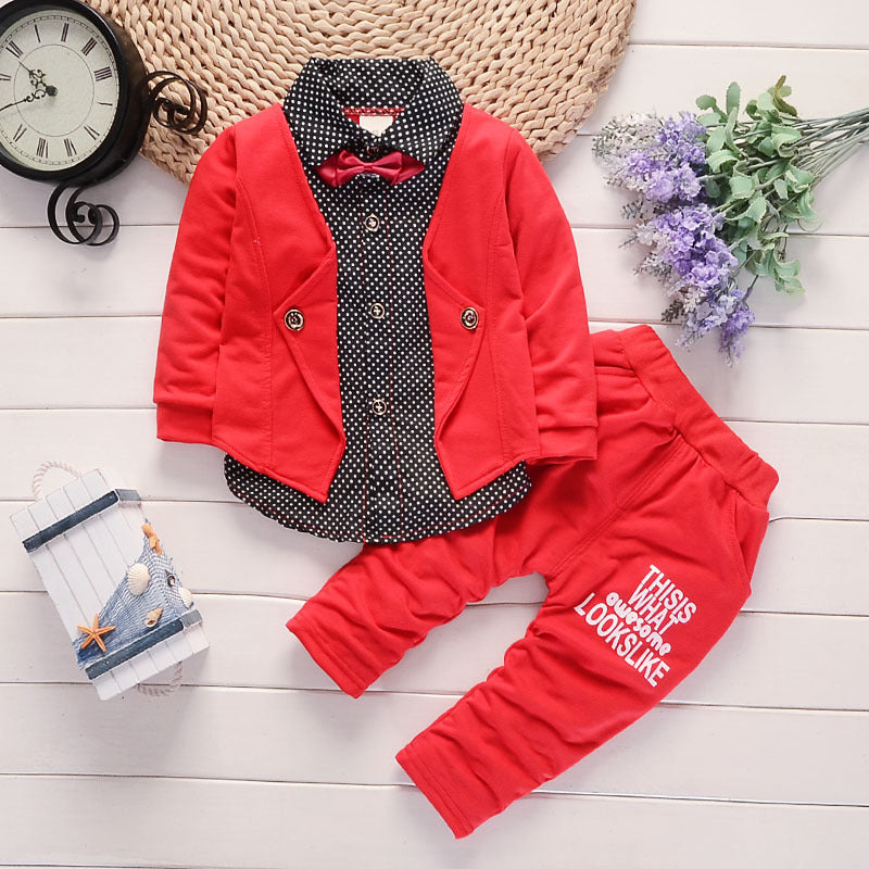 Toddler Boys Casual Suit Set- Boys Clothes Set Printed