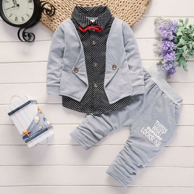 Toddler Boys Casual Suit Set- Boys Clothes Set Printed