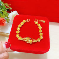 Thumbnail for Gold-plated Pixiu Transfer Beads Flower Horse Whip Bracelet