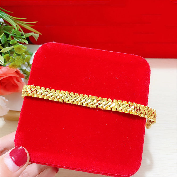 Gold-plated Pixiu Transfer Beads Flower Horse Whip Bracelet