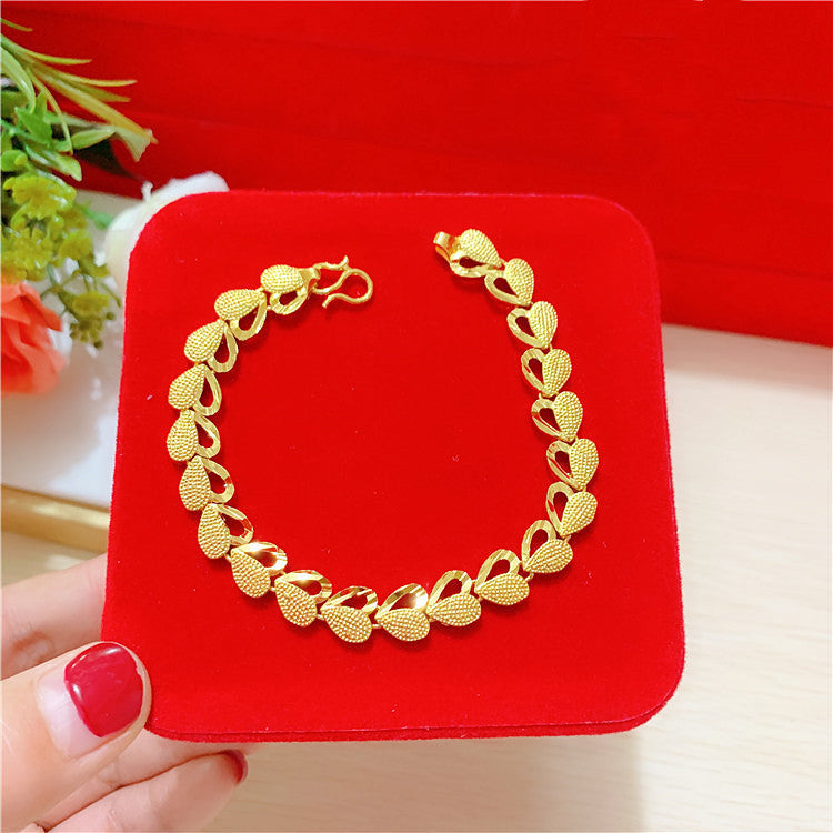 Gold-plated Pixiu Transfer Beads Flower Horse Whip Bracelet