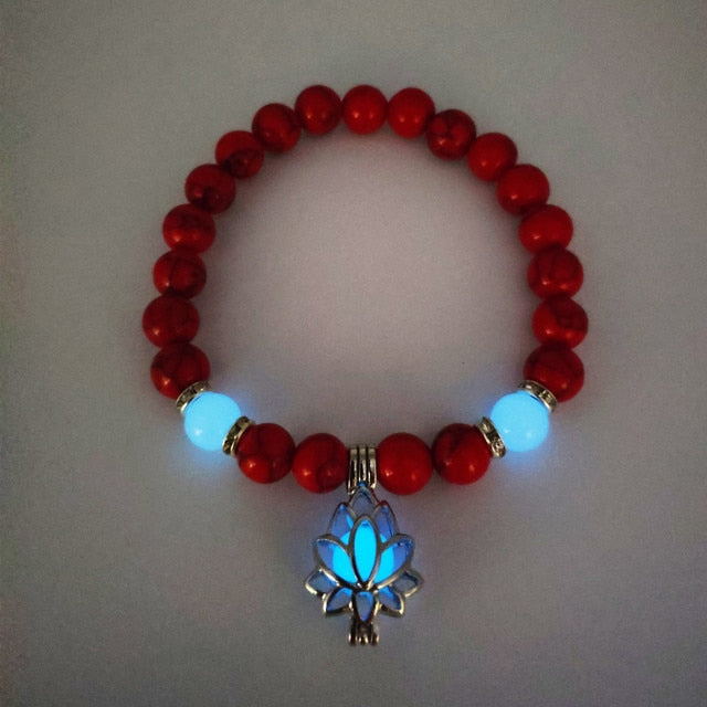 Natural Stone Bracelet- Glow In The Dark