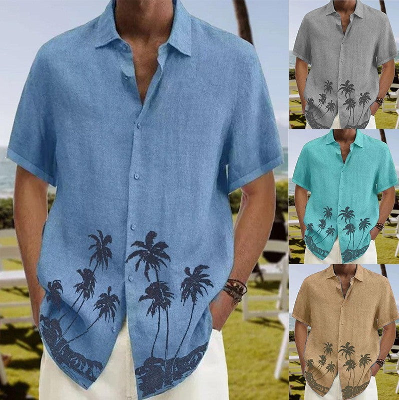 Men's Summer Fashion Trend Beach Casual Short Sleeve.