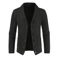 Thumbnail for Men's Fashion Knitted Cardigan V Neck Loose Thick Sweater Jacket