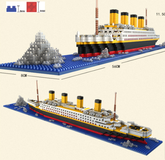 Puzzle building blocks Titanic