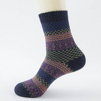 Thumbnail for Winter Thick Warm Stripe Wool Socks Casual Sock Business Socks