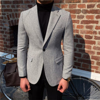 Thumbnail for Thick And Textured Small Suit Jacket For Men