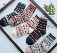 Thumbnail for Winter Thick Warm Stripe Wool Socks Casual Sock Business Socks