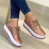Thumbnail for Fashion Flats Sneakers Women Ribbon Lace-up Platform Shoes