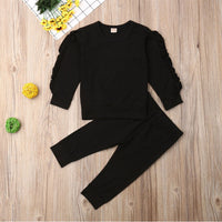Thumbnail for Newborn Baby Boys Girls Ruffles Jumper- Outfits Clothes Set Fall Clothes