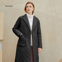 Thumbnail for Cotton-padded Coat Fashion Polo Collar Mid-length Over The Knee
