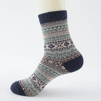 Thumbnail for Winter Thick Warm Stripe Wool Socks Casual Sock Business Socks