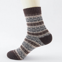 Thumbnail for Winter Thick Warm Stripe Wool Socks Casual Sock Business Socks