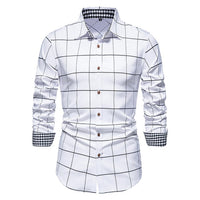 Thumbnail for Plaid Patchwork Formal Shirts for Men