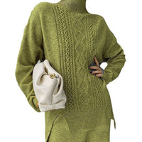 Thumbnail for Idle Style Fashionable Set - Women's Turtleneck Knitting Sweater.