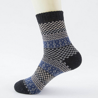 Thumbnail for Winter Thick Warm Stripe Wool Socks Casual Sock Business Socks