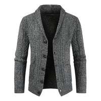 Thumbnail for Men's Fashion Knitted Cardigan V Neck Loose Thick Sweater Jacket