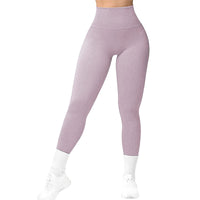 Thumbnail for High Waist Seamless Leggings Threaded Knitted Fitness Pants Solid Women's Slimming Sports Yoga Pants Elastic Running Sport Leggings