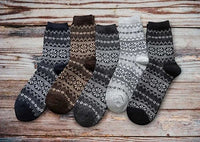 Thumbnail for Winter Thick Warm Stripe Wool Socks Casual Sock Business Socks