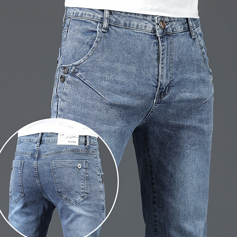 Men's Jeans - Slim Fit Stretch Skinny Trousers