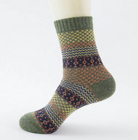 Thumbnail for Winter Thick Warm Stripe Wool Socks Casual Sock Business Socks