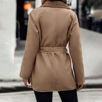 Thumbnail for Women's Reversible Brown Wool Coat