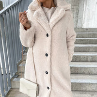 Thumbnail for Women's Long-sleeved Lapel Plush Jacket Top