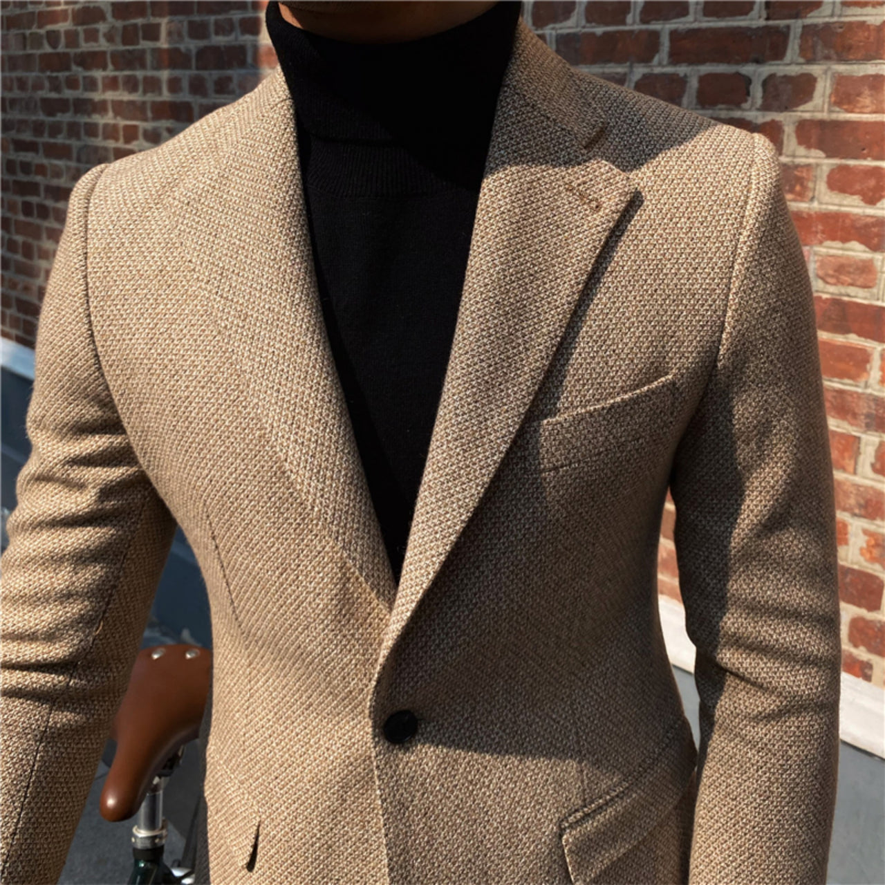 Thick And Textured Small Suit Jacket For Men