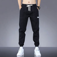 Thumbnail for Spring And Autumn New Jeans Men's - Stitching Ankle Banded Pants