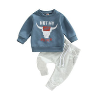 Thumbnail for Cow Head Print Baby Boy Clothes Set - NetPex