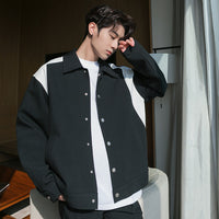 Thumbnail for Men's Patchwork Contrast Casual Coat