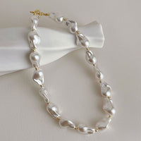 Thumbnail for Baroque Pearl Buckle Necklace