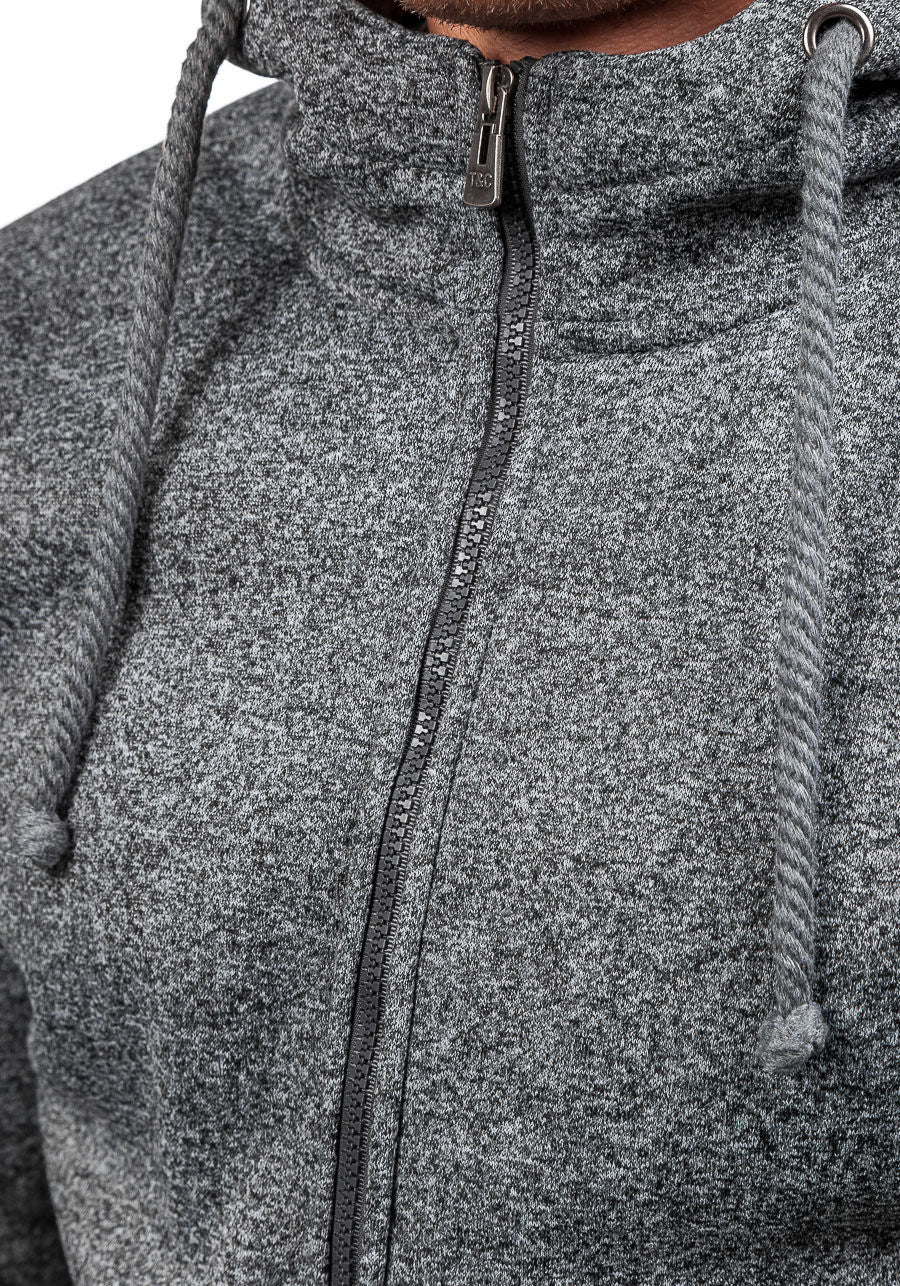 Exercise Fleece Cardigan Round Neck Sweater Coat